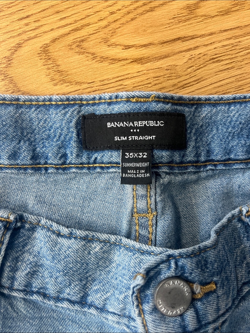 Banana Republic Slim Straight Jeans — Light Blue Wash